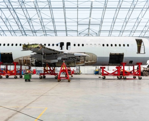 Airplane Cradles op maat gemaakt SMO machinebouw