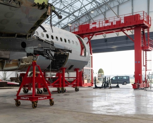 Airplane Cradles op maat gemaakt SMO machinebouw