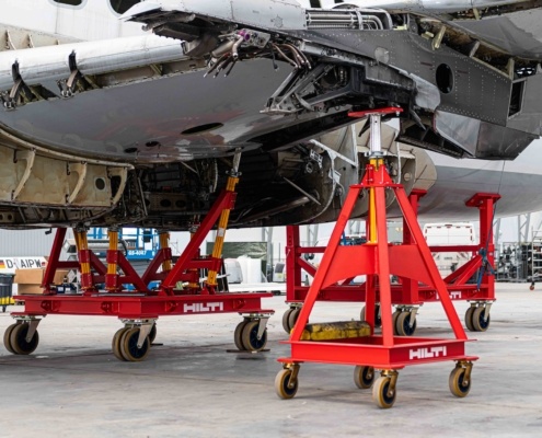 Airplane Cradles op maat gemaakt SMO machinebouw